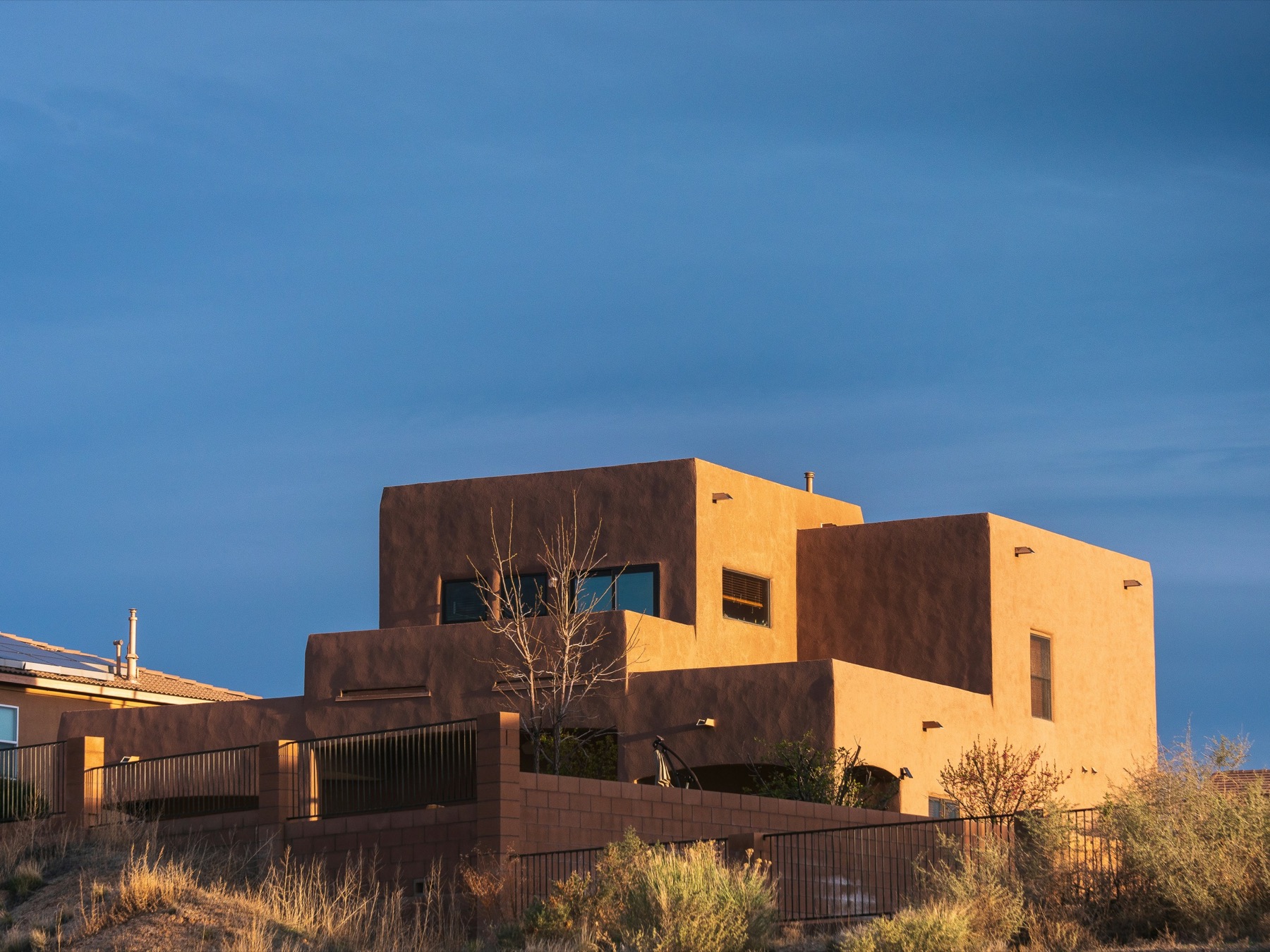 Completed residential roofing project