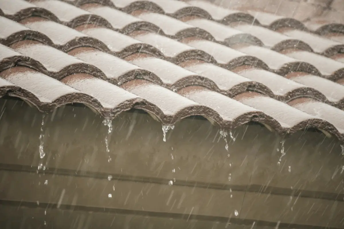 Emergency tile roof leak repair during monsoon rain in Tucson AZ
